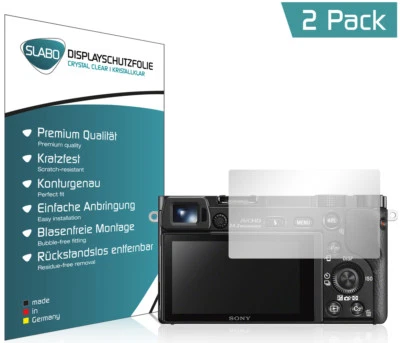 Slabo Displayschutzfolie für Sony Alpha | 6300 | 6500 | 6600 etc. (4er Set) KLAR