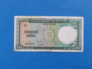 1 x 20 Dong Vietnam Süd / Geldschein Banknote von 1964 - Bild 1 von 6