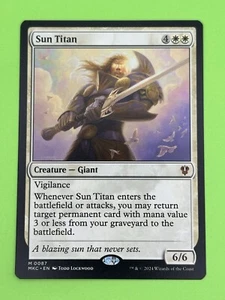 Magic The Gathering Sun Titan casi nuevo asesinatos en Karlov Manor comandante mítico - Imagen 1 de 3