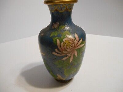 Old Antique Japanese Chinese Cloisonne Vase Flower Bird Asian • 49.95£