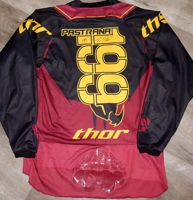 Camiseta deportiva Thor Core firmada por Travis Pastrana #199 - pequeña - X Games - certificado de autenticidad PSA Foto 1 de 4