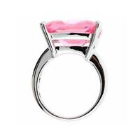 Details about   925 Silver Created Pink Sapphire & Black Spinel Round Ring