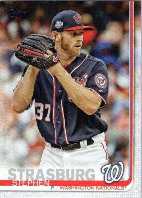 Topps #356 2019 Stephen Strasburg Washington Nationals Foto 1 de 2