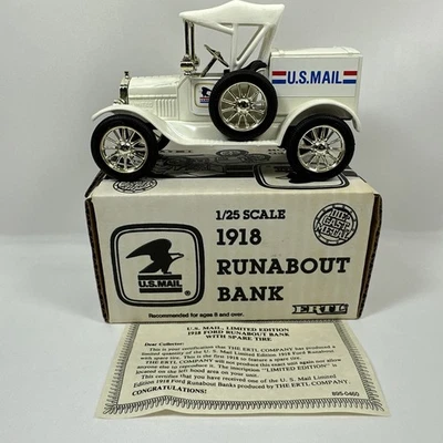 Banco de vehículos diecast Ertl de colección - Ford Runabout 1918 correo de Estados Unidos (1988) Foto 1 de 4