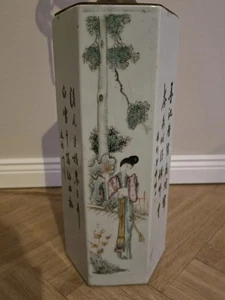China Porzellan Vase Lampe Original Asien Hutständer Antik Rarität Vintage Japan - Bild 1 von 15