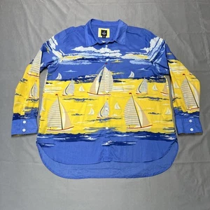 Nautica Jeans Damen Knopfleiste Sail Day Gr. Large blau/gelb langarm Baumwolle - Bild 1 von 19