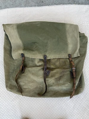 Mochila Mochila de Camping De Colección Duluth Pack Monarca Lona y Cuero, 27" x 24" Foto 1 de 4