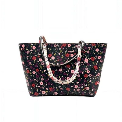 Bolsa tote Kate Spade floral grande Laurel Way Dally boho couro sintético com zíper no ombro - Imagem 1 de 4