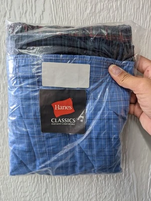 NWT Hanes Classics Cotton Blend Boxers 3 Pack Men's Plus Size 6X - Image 1 of 4