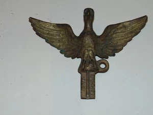 Antiguo asta de bandera de latón pequeño águila - Imagen 1 de 3