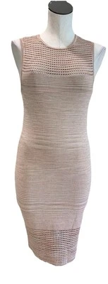 Vestido suéter rasgado por ronny kobo feminino grande marv listrado sem mangas joelho F - Imagem 1 de 4