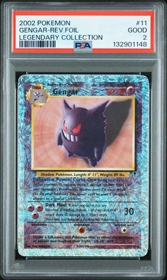 2002 POKEMON LEGENDARY COLLECTION #11 GENGAR-REVERSE FOIL PSA 2 - Image 1 of 2