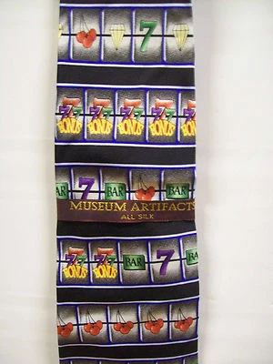 All Silk 777 Casino Slot Machine Gamblers Tie  ( LUCKY TIE ) - Image 1 of 3