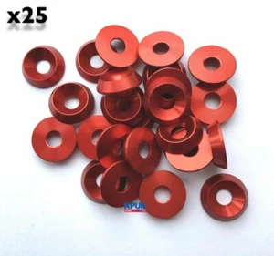 Kart Pack of 25 x M6 x 18mm CSK Countersunk Washer RED Brand New Karting - Picture 1 of 1