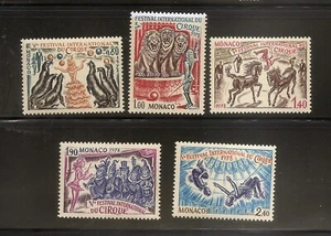 MONACO Circus Set of 5 1978 Scott 1130-34 Yvert 1167-71 MNH - Picture 1 of 1