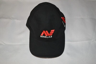 MINELAB ~ EDICIÓN NEGRA ~ GORRA DE BÉISBOL DETECTOR DE METALES GORRA AJUSTABLE BORDADA Foto 1 de 4
