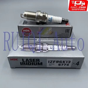 Set of 4 Genuine NGK 6774 Spark Plug Laser Iridium IZFR6K13 - Picture 1 of 3