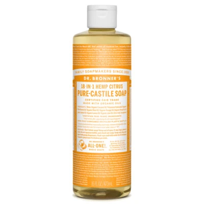 Dr Bronner Citrus All-One Magic Soap 475ml-8 Pack - Image 1 of 2