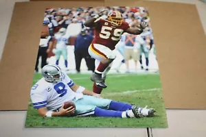 WASHINGTON COMMANDERS LONDON FLETCTHER UNSIGNED 11X14 PHOTO HOME SACK POSE - Picture 1 of 1