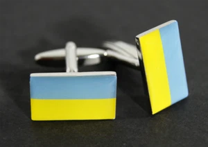 Manschettenknöpfe Flagge Ukraine - 18 x 12 mm - Picture 1 of 1
