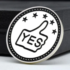 YES or NO Decision Coin Silver Plating Commemorative Medal Art Crafts Collection - Picture 1 of 12