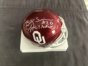 BILLY SIMS AUTOGRAMM MINIHELM OKLAHOMA SOONERS - Bild 1 von 1
