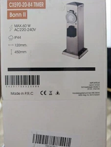 Licht-Erlebnisse Energiesäule Edelstahl in Silber IP44 Garten 43 - Bild 1 von 4