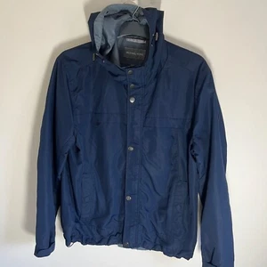Michael Kors Damen Langarm Kapuze Reißverschluss Marineblau Jacke Größe Large - Bild 1 von 14
