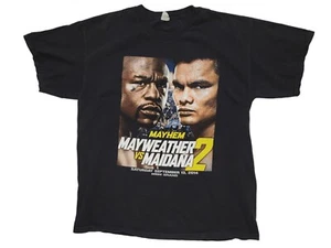 Mayhem Mayweather VS Maidana Fight 2014 Mens XL Black T Shirt Boxing - Picture 1 of 10