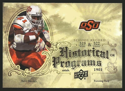 2011 Upper Deck #HP-15 Barry Sanders Historical Programs - Image 1 of 2
