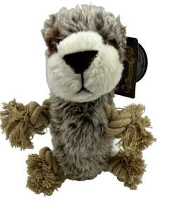 9" SteelDog Ruffian Otter Roper Dog Toy Premium Tough Plush Squeak Rope - Picture 1 of 4