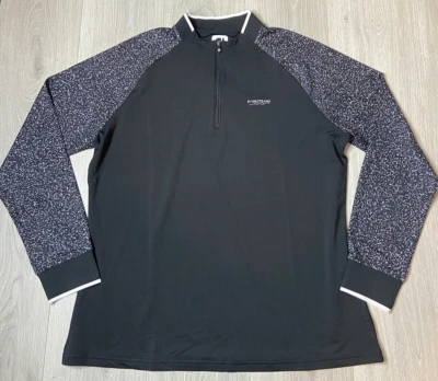 Pullover FootJoy para mujer XL negro 1/4 cremallera rendimiento golf elástico logotipo raglán Foto 1 de 4