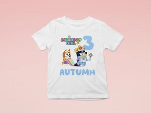 BUEY birthday Tshirt,sublimation bluey shirt,birthday,bluey birthday,bluey theme - Picture 1 of 4