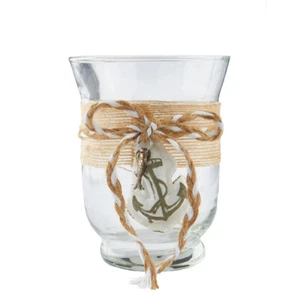 Set of 4 Nautical Themed 5" Tealight Holders with Anchor Decor - Picture 1 of 4