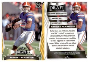 2023 LEAF DRAFT PICK FOOTBALL YELLOW/GOLD - YOU PICK #1 - #100 * FREE SHIP *