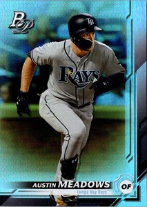 2019 Bowman Platinum Austin Meadows #73 Tampa Bay Rays Baseball Card