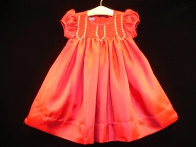 Ciao Bebe NUEVO Vestido Bordado con Cuentas a Mano Bebé Niña Talla 3 ROJO Foto 1 de 4