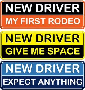 3Pcs Magnetic Car Stickers, Student Driver Magnet Stickers Safety Sign Car Stude - Picture 1 of 12