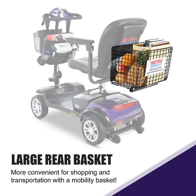 Nuevo Scooter de Movilidad Eléctrico Plegable Púrpura Oscuro 4 Ruedas con Luz LED Foto 1 de 4