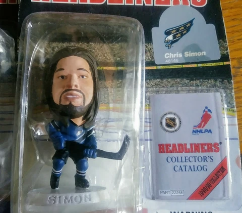 Action Figure.... Chris Simon of the Washington Capitols. NHL HEADLINER Cover