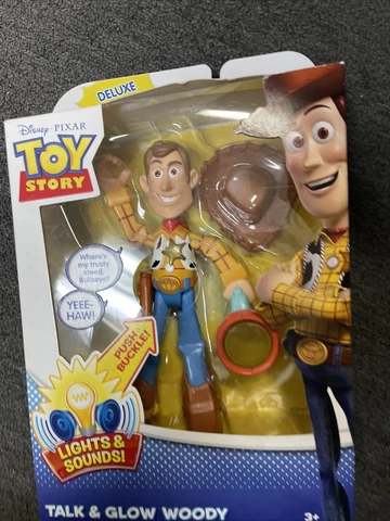 Disney Pixar Toy Story Talk & Glow Woody Action Figure New Sealed Cover