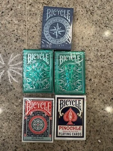 Bicycle Playing Cards 5 Deck Sets New Rare HTF Lot of 5 - Picture 1 of 1