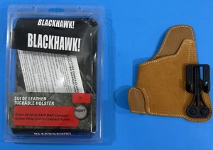 Blackhawk Suede Leather Tuckable Holster (10) GLOCK 29 30 39 S&W M&P COMPACT RH - Picture 1 of 5