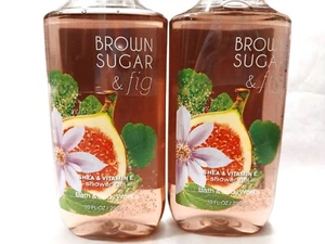 Bath & Body Works 10 Unzen Brown Sugar & Fig Duschgel - 2 neue versiegelte Flaschen - Bild 1 von 3