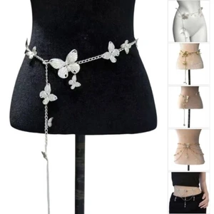 Delicate Imitation Pearls Waist Chain Fashionable Body Chain Wearable Waist Belt - Picture 1 of 14