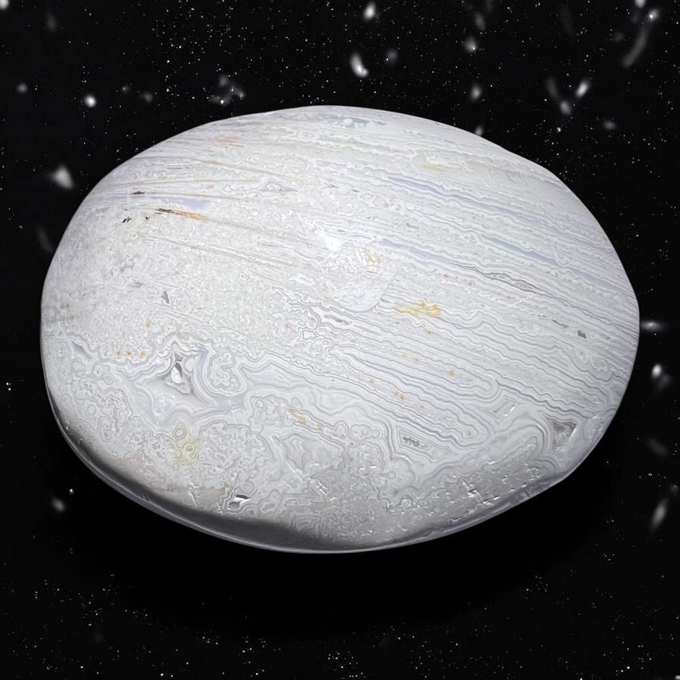 Piedra de Palma Meditación Ágata Encaje Blanco Mexicano (3) Foto 1 de 4