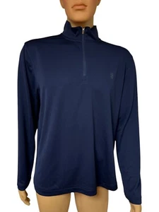 IZOD GOLF Herren Active Wear Oberteil 1/4 Reißverschluss - Größe Medium - blaue Farbe - UVP $ 65 - neu mit Etikett! - Bild 1 von 4