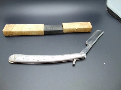 vintage T.T.C. folding knife 10" long 3" blade aluminum handle silver color - Image 1 of 4