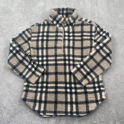 Женский пуловер Koolaburra от UGG в клетку сзади шерпа размер M бежевый - Изображение 1 из 4