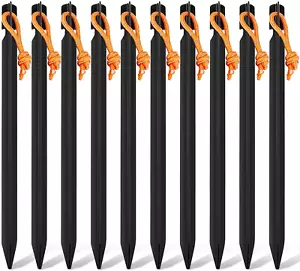 10 Pack Tent Stakes Heavy Duty, Aluminum Tent Stakes Pegs, Metal Tent Spikes, Gr - Picture 1 of 12